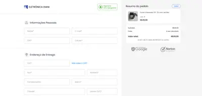 Tenha um checkout seguro e fácil com opções de pagamento e entrega