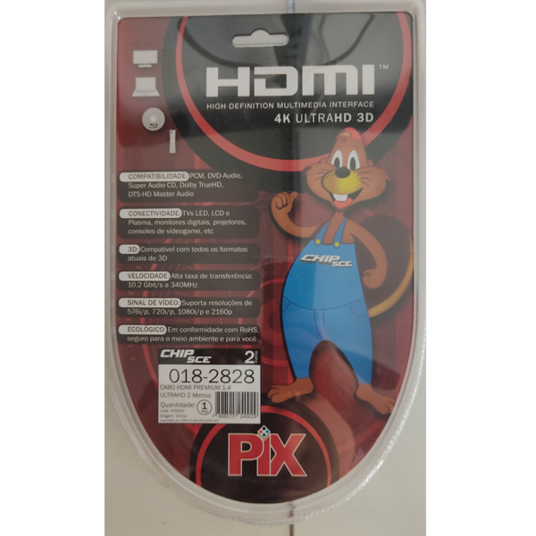 Cabo Hdmi Premium 1.4 4K Ultra Hd 3D - 2