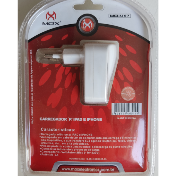 Carregador para Ipad e Iphone Mox - 2