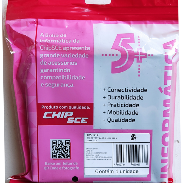 Microventilador / Ventoinha / Cooler Chip sce 120x120x25 - 2