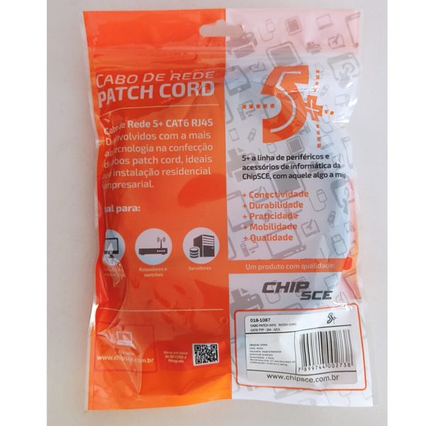 Cabo de rede Patch Cord 2 metros - 2