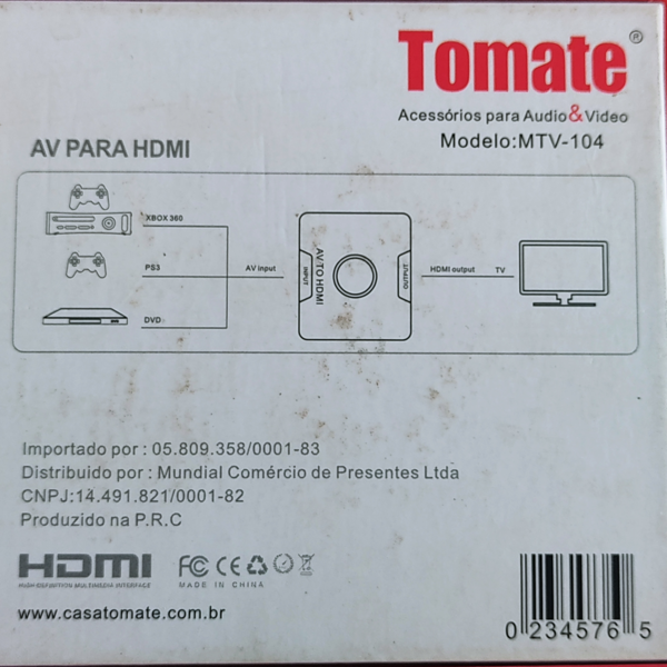 Conversor de sinal Av para Hdmi - 2