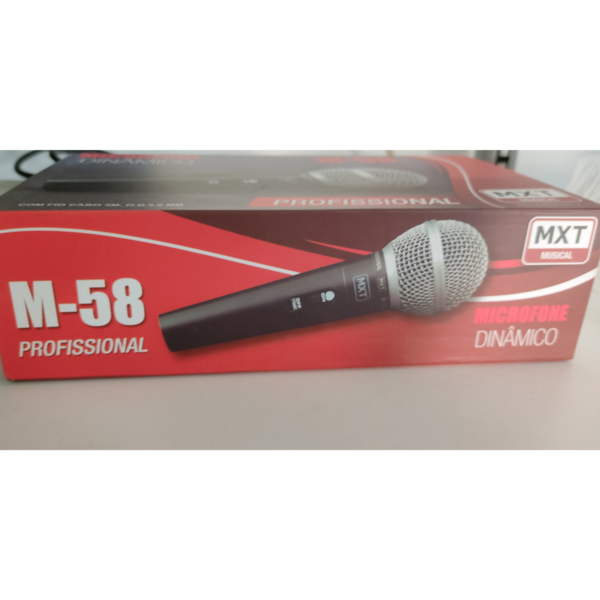 Microfone dinâmico de metal com fio 3 metros - 2