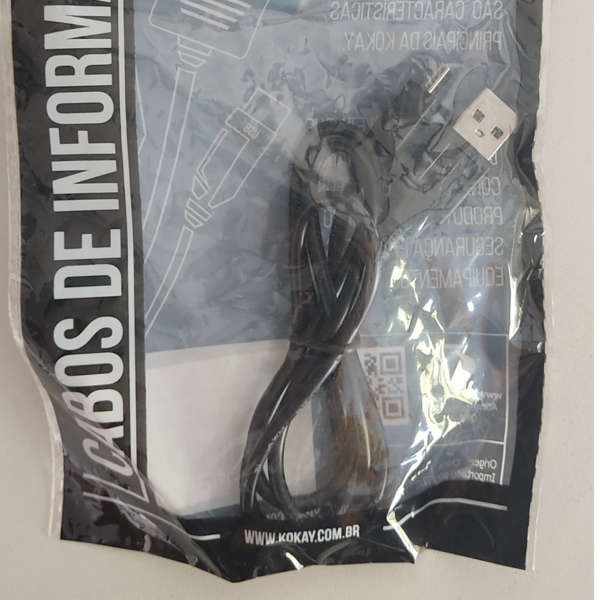 Cabo USB 2.0 para mini USB V3 80cm